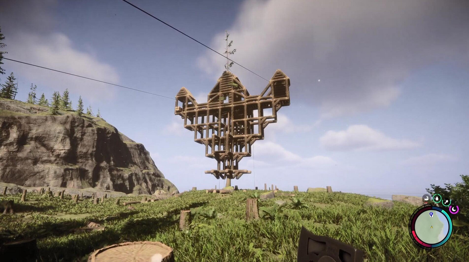 再也不怕怪了!《森林之子》玩家展示如何造大型樹屋 再也不怕怪了!《森林之子》玩家展示如何造大型樹屋