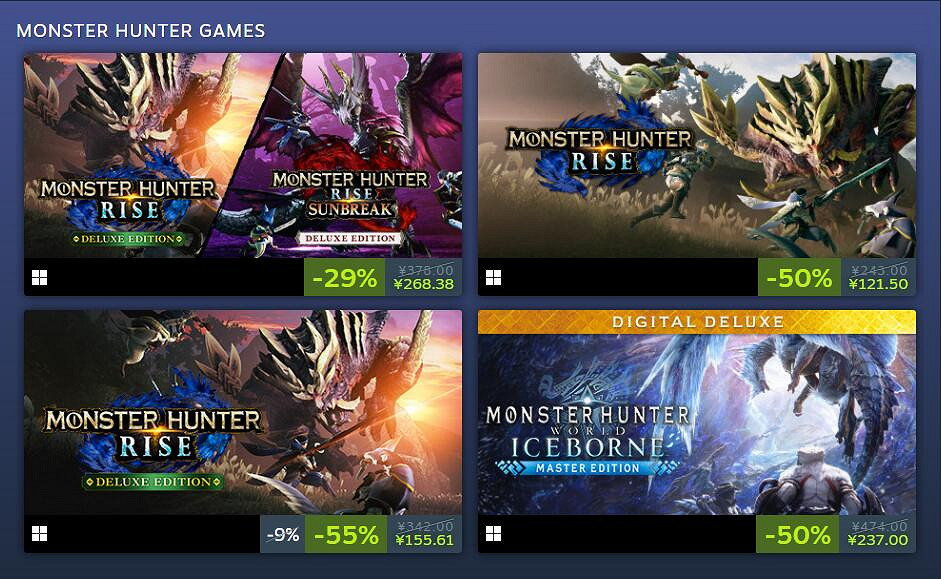 卡普空Steam特惠：怪獵生化快打旋風鬼泣等遊戲最高省87%