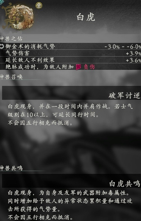 《臥龍蒼天隕落》白虎厲害嗎 神獸白虎屬性技能詳解