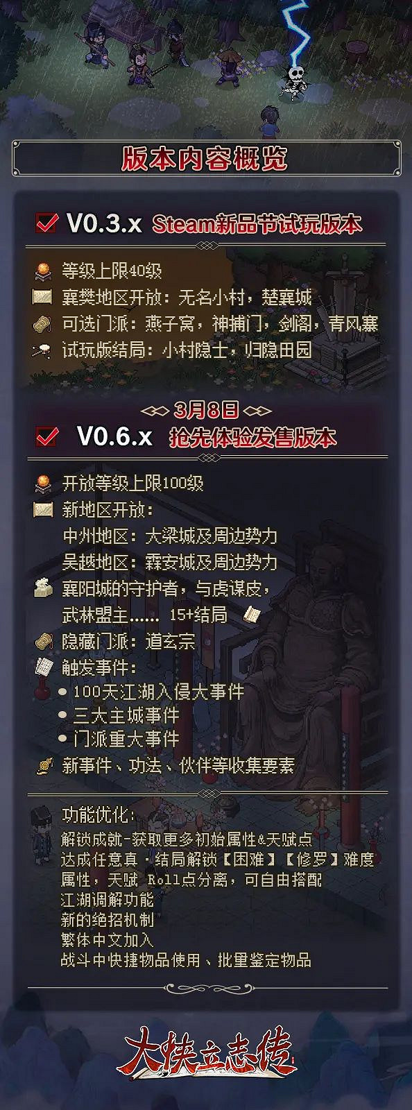 《大俠立誌傳》EA版有什麽內容?EA版前瞻一覽 《大俠立誌傳》EA版有什麽內容?EA版前瞻一覽