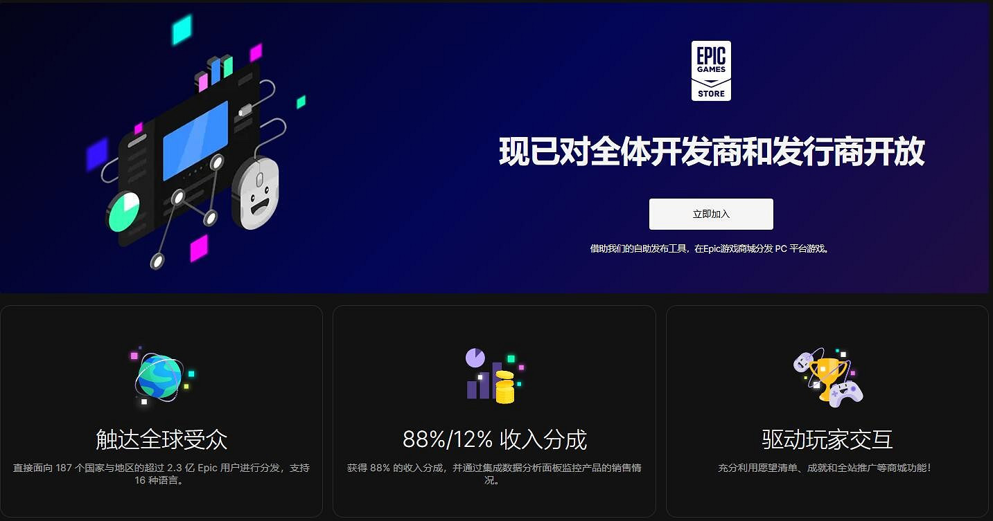 Epic已上架自助發布工具： 僅需100刀發布自製遊戲！