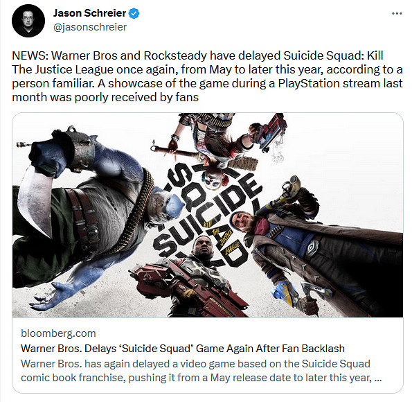 《自殺突擊隊》將來有可能再次跳票 此前實機展示令粉絲不滿! 《自殺突擊隊》將來有可能再次跳票 此前實機展示令粉絲不滿!