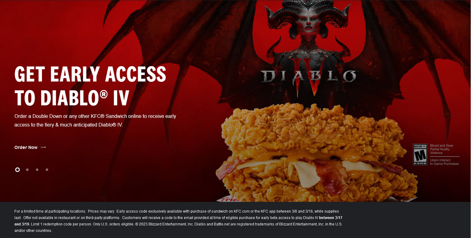 KFC連動《暗黑破壞神4》!吃漢堡還能獲搶先體驗資格 KFC連動《暗黑破壞神4》!吃漢堡還能獲搶先體驗資格