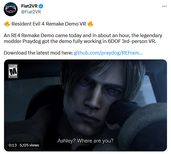 極速製作！《惡靈古堡4重製版》Demo VR模組免費發布