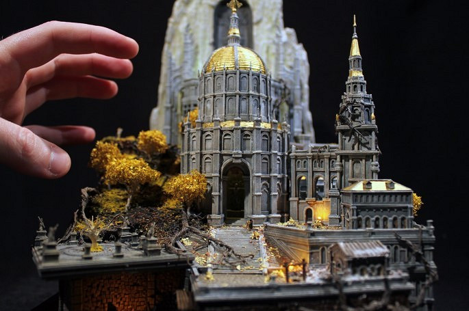 大佬製作《艾爾登法環》微縮版「王城羅德爾」：手工帝！