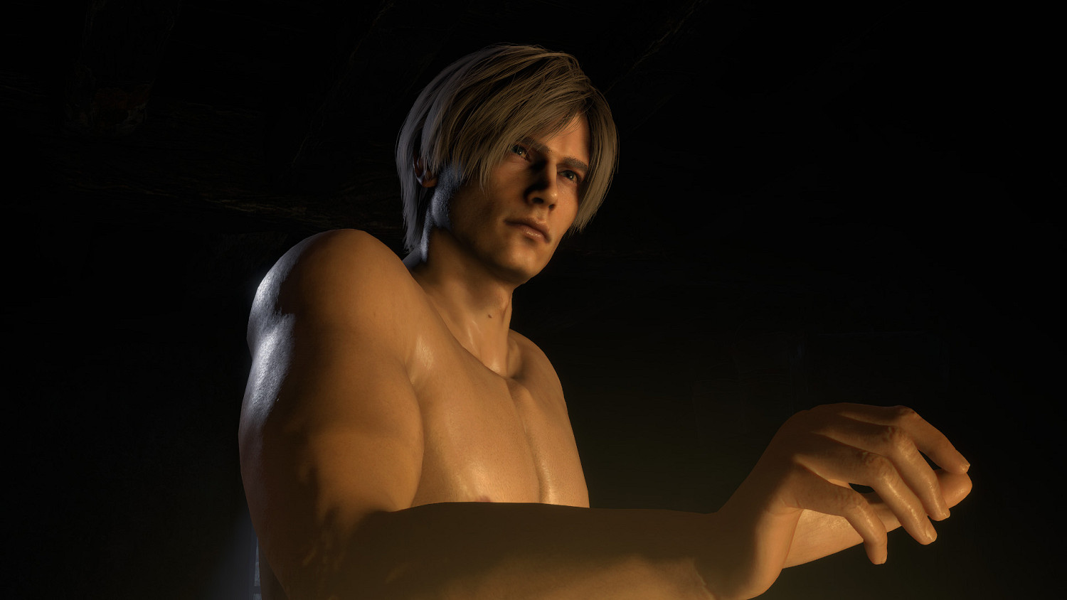 真的“三光”！《惡靈古堡4：重製版》裡昂裸身Mod