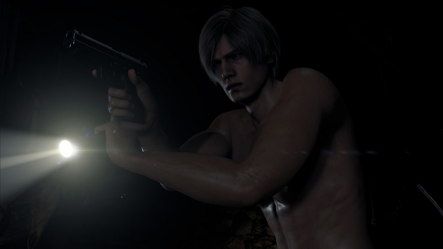 真的“三光”！《惡靈古堡4：重製版》裡昂裸身Mod