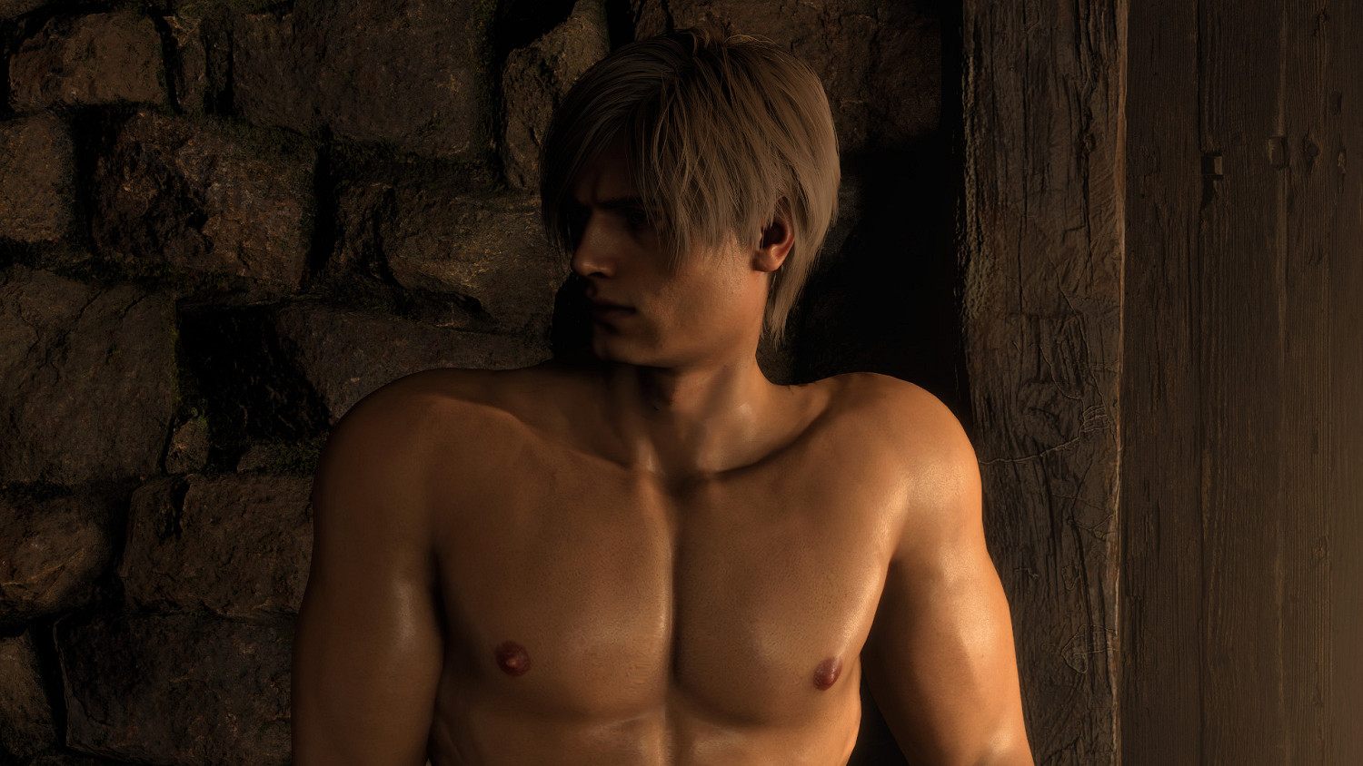 真的“三光”！《惡靈古堡4：重製版》裡昂裸身Mod