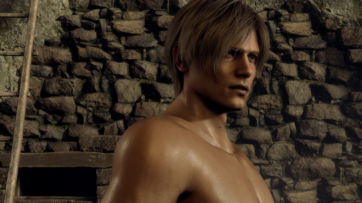 真的“三光”！《惡靈古堡4：重製版》裡昂裸身Mod