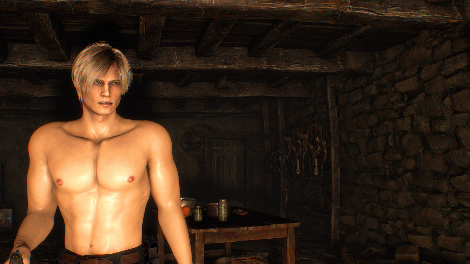 真的“三光”！《惡靈古堡4：重製版》裡昂裸身Mod