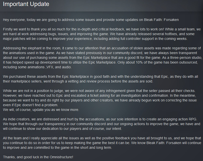 《枯瑟信仰：放逐者》回應使用《艾爾登法環》動畫