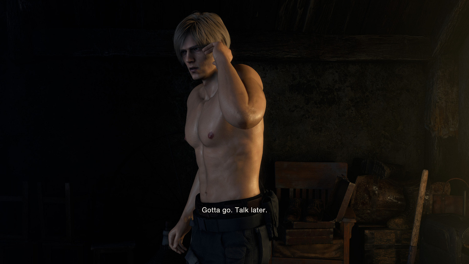 真的“三光”！《惡靈古堡4：重製版》裡昂裸身Mod