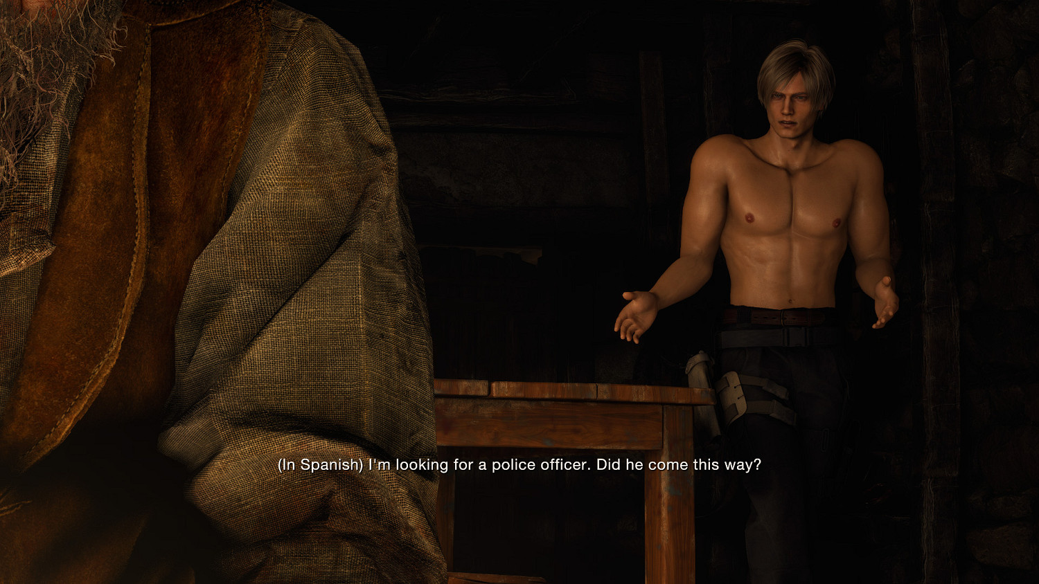 真的“三光”！《惡靈古堡4：重製版》裡昂裸身Mod