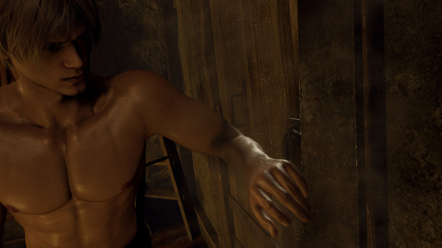 真的“三光”！《惡靈古堡4：重製版》裡昂裸身Mod