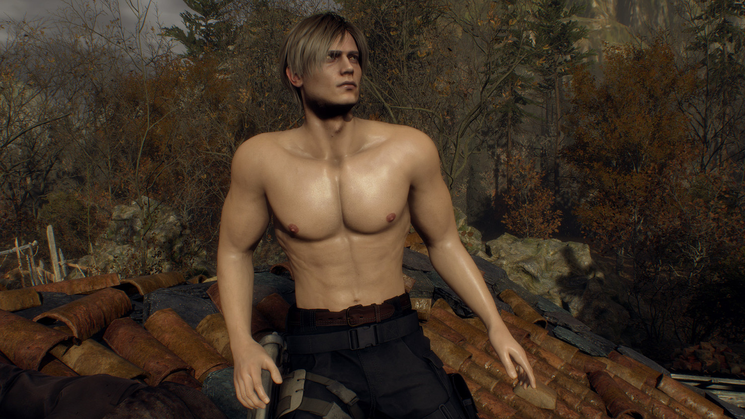 真的“三光”！《惡靈古堡4：重製版》裡昂裸身Mod