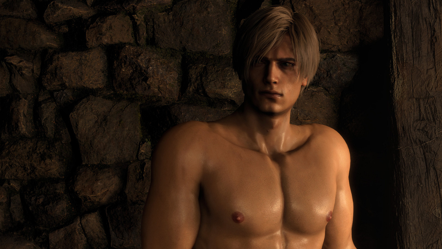 真的“三光”！《惡靈古堡4：重製版》裡昂裸身Mod