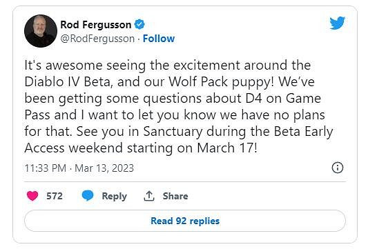 開發者表示《暗黑破壞神4》“沒有計劃”登陸 Xbox Game Pass (XGP)