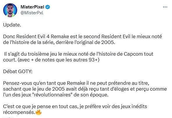 《生化4：重製版》成為系列歷史上評分第二高的遊戲！