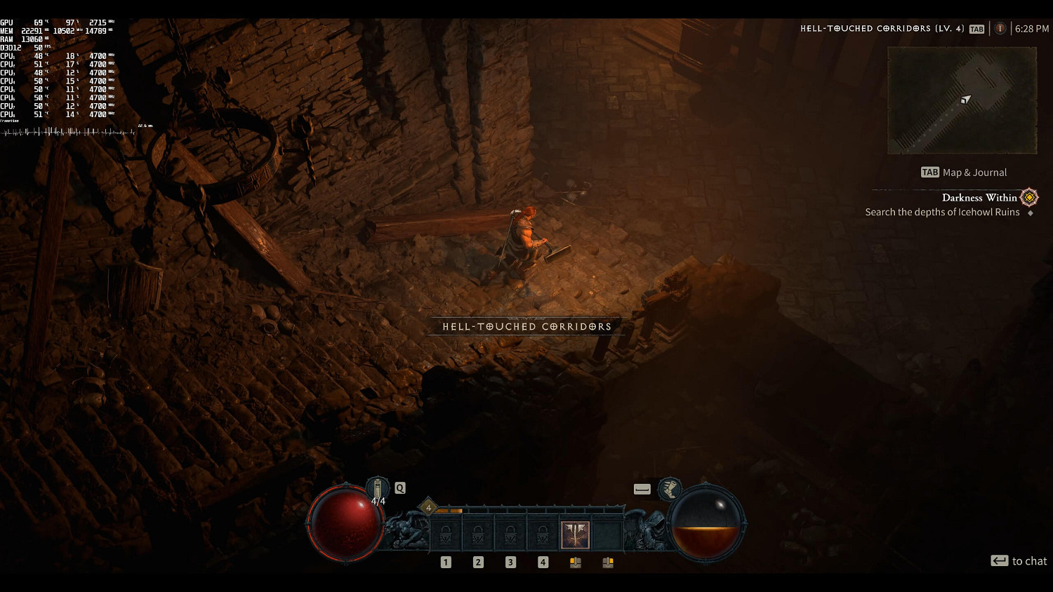 《暗黑4》搶先體驗RTX4090評測：8K下依然流暢遊戲！