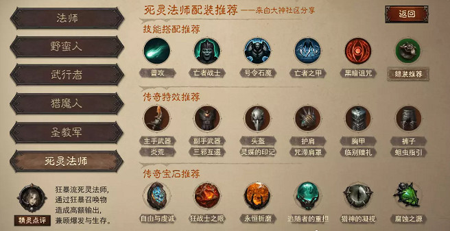 《暗黑破壞神：永生不朽》死靈法師熱門搭配 官方死靈法師熱門搭配分享