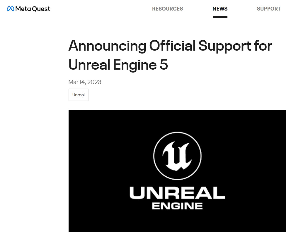 全面升級 Meta Quest系列VR頭顯更新已支援虛幻引擎5 全面升級 Meta Quest系列VR頭顯更新已支援虛幻引擎5