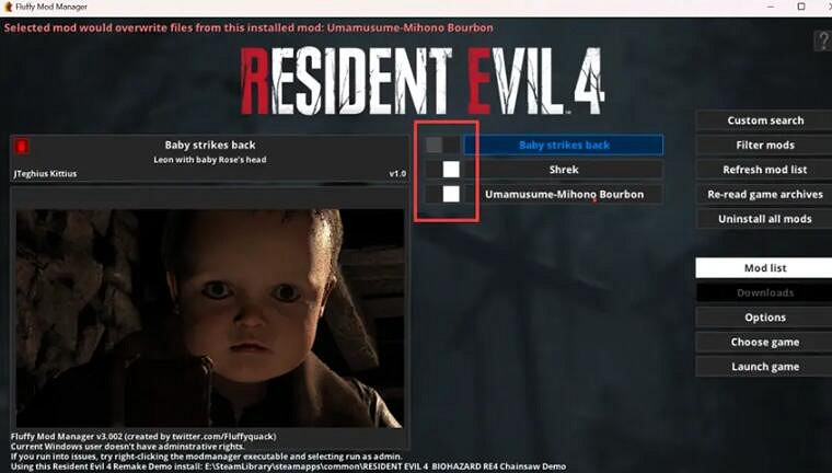 《惡靈古堡4重製版》mod怎麽用？mod教學試玩版指南