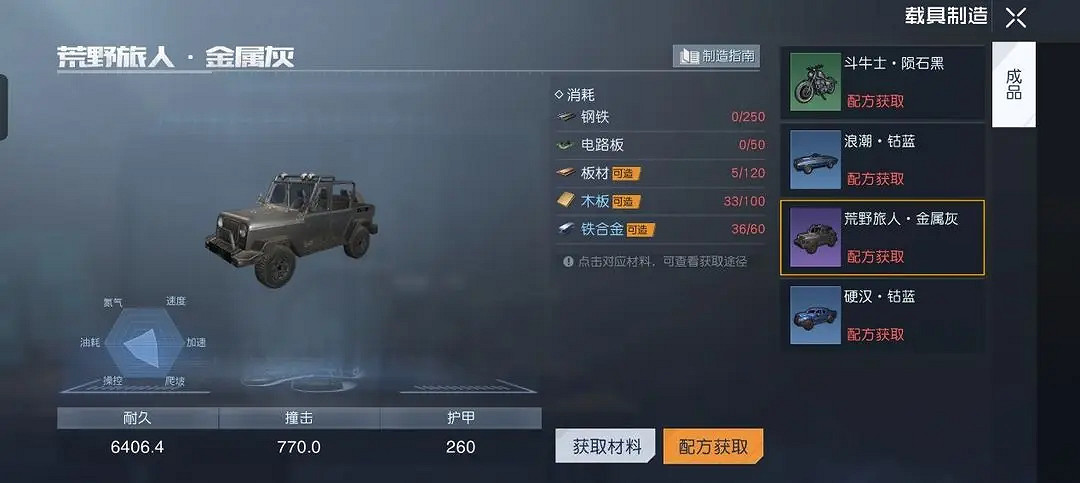 《黎明覺醒》載具哪個好 跑車摩托車越野車介紹