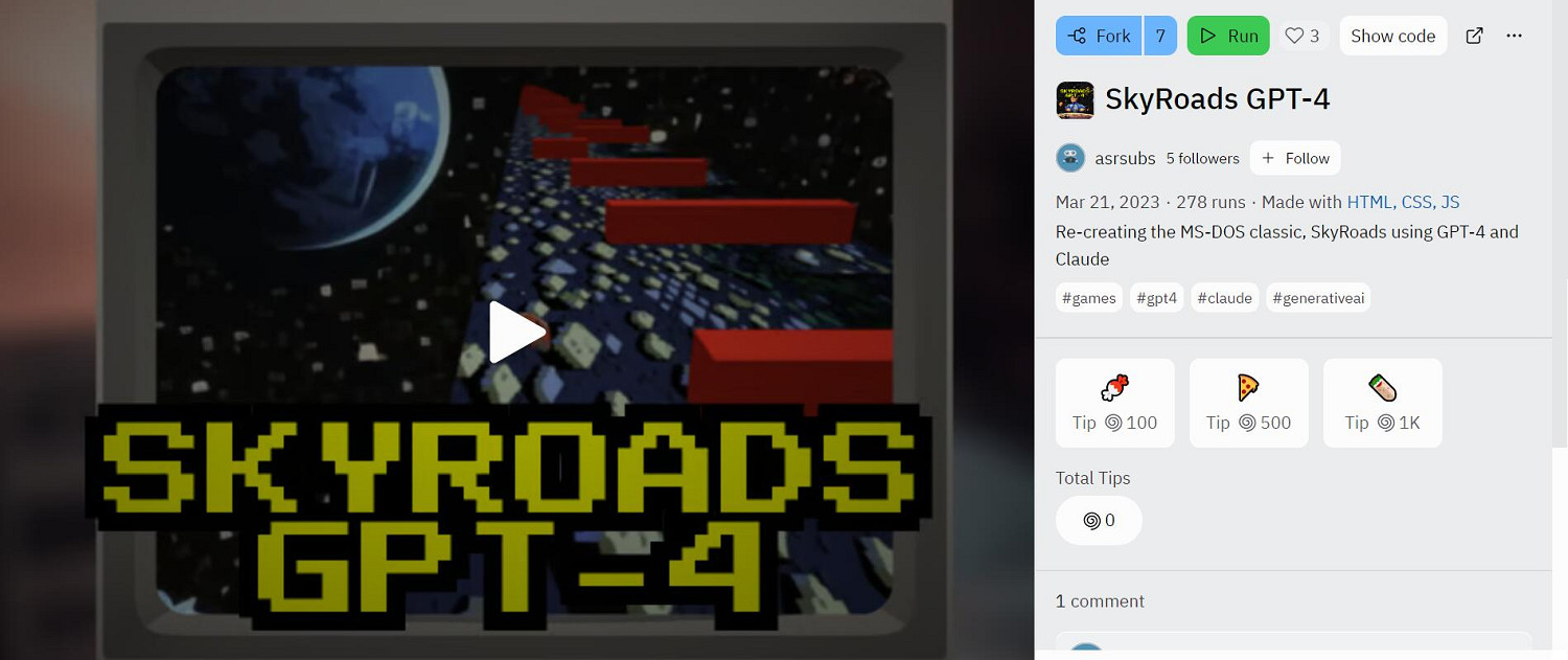 不會寫程式也能做遊戲?有人用AI從零開始做出了3D遊戲 不會寫程式也能做遊戲?有人用AI從零開始做出了3D遊戲