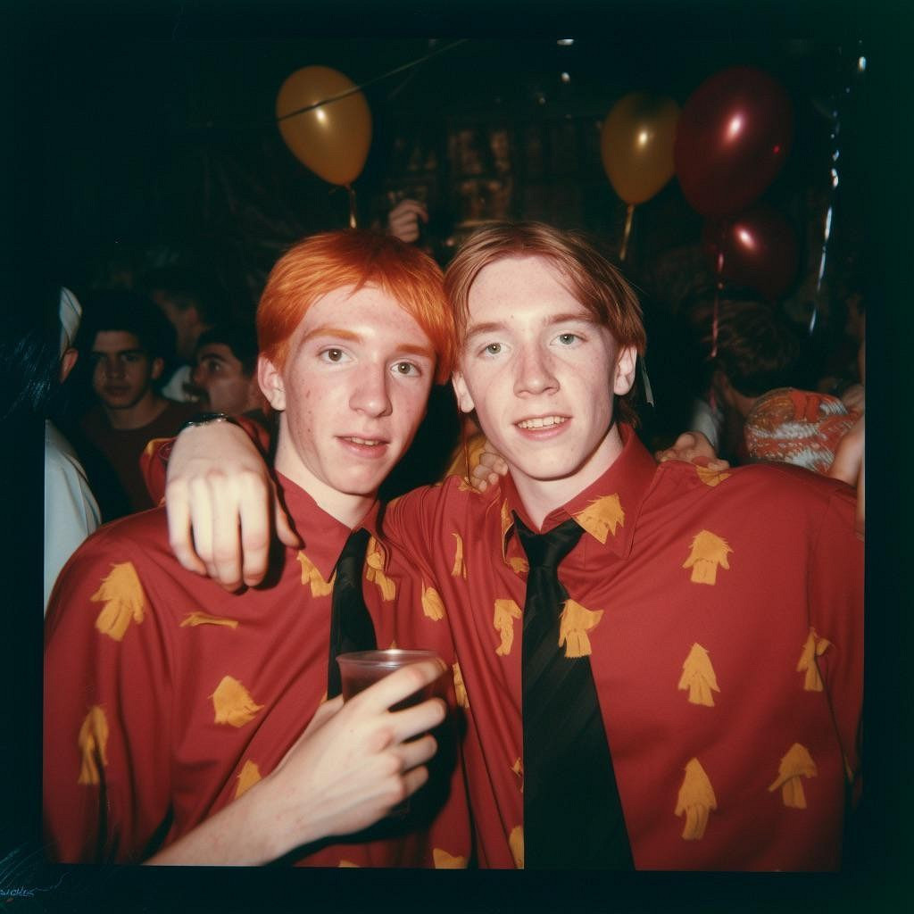 AI生成霍格華茲魔法派對：海格打碟，戴墨鏡的石內卜！