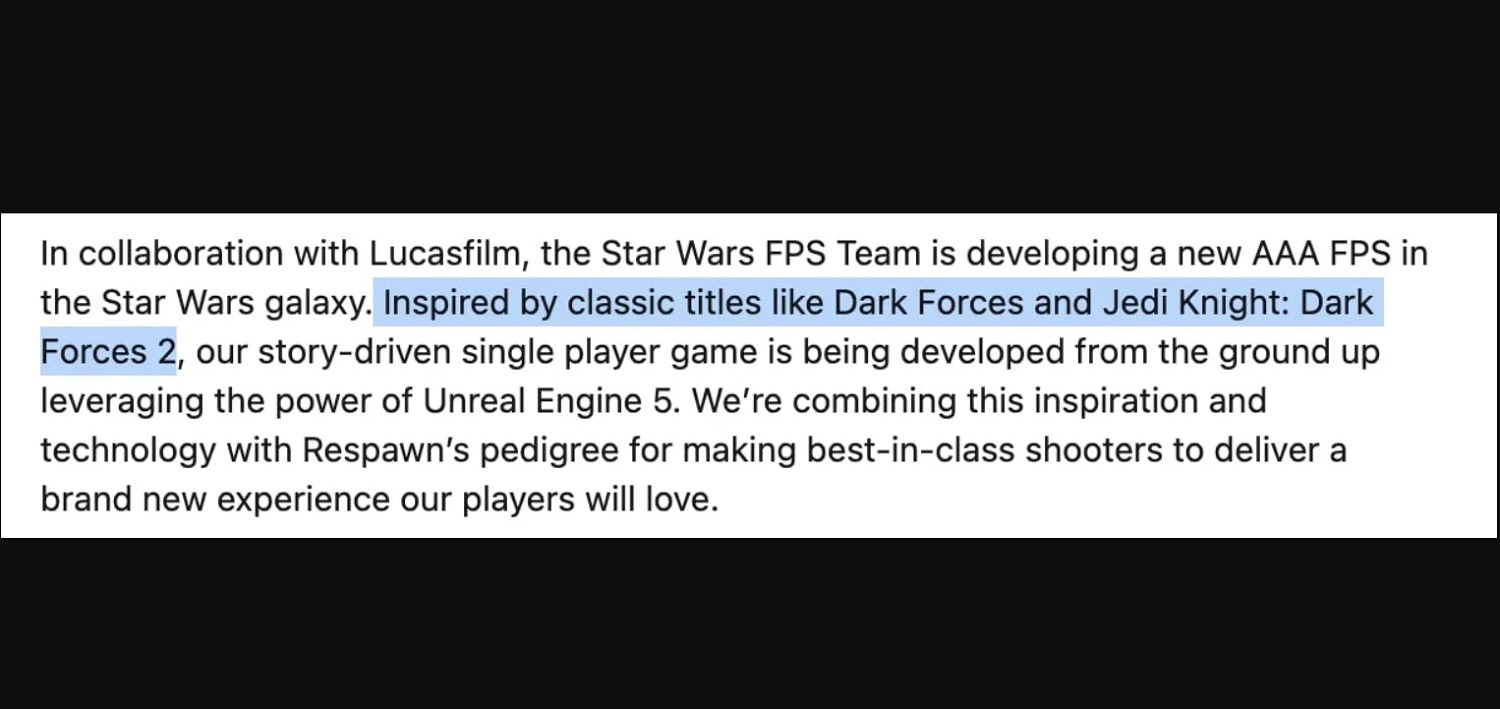 曝重生FPS新作以《黑暗力量》系列為靈感用虛幻5開發