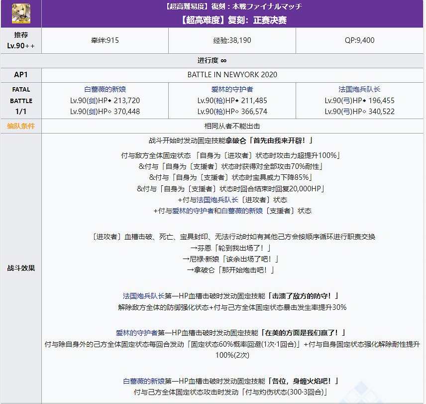 《FGO》正賽決賽怎麽打 超高難度復刻正賽決賽打法攻略