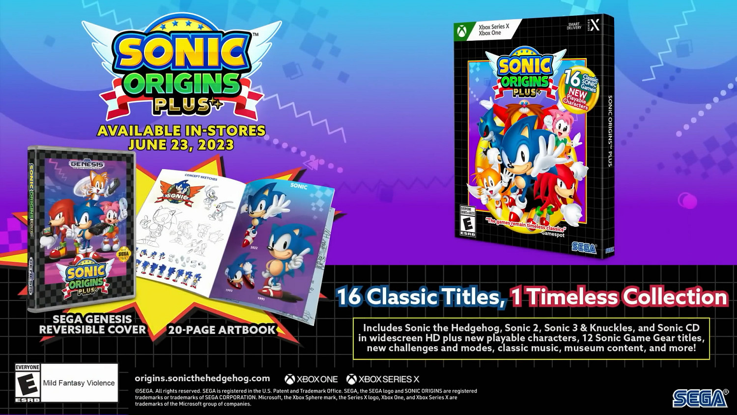 世嘉官宣《索尼克起源 Plus》！6月23日登陸各大平台