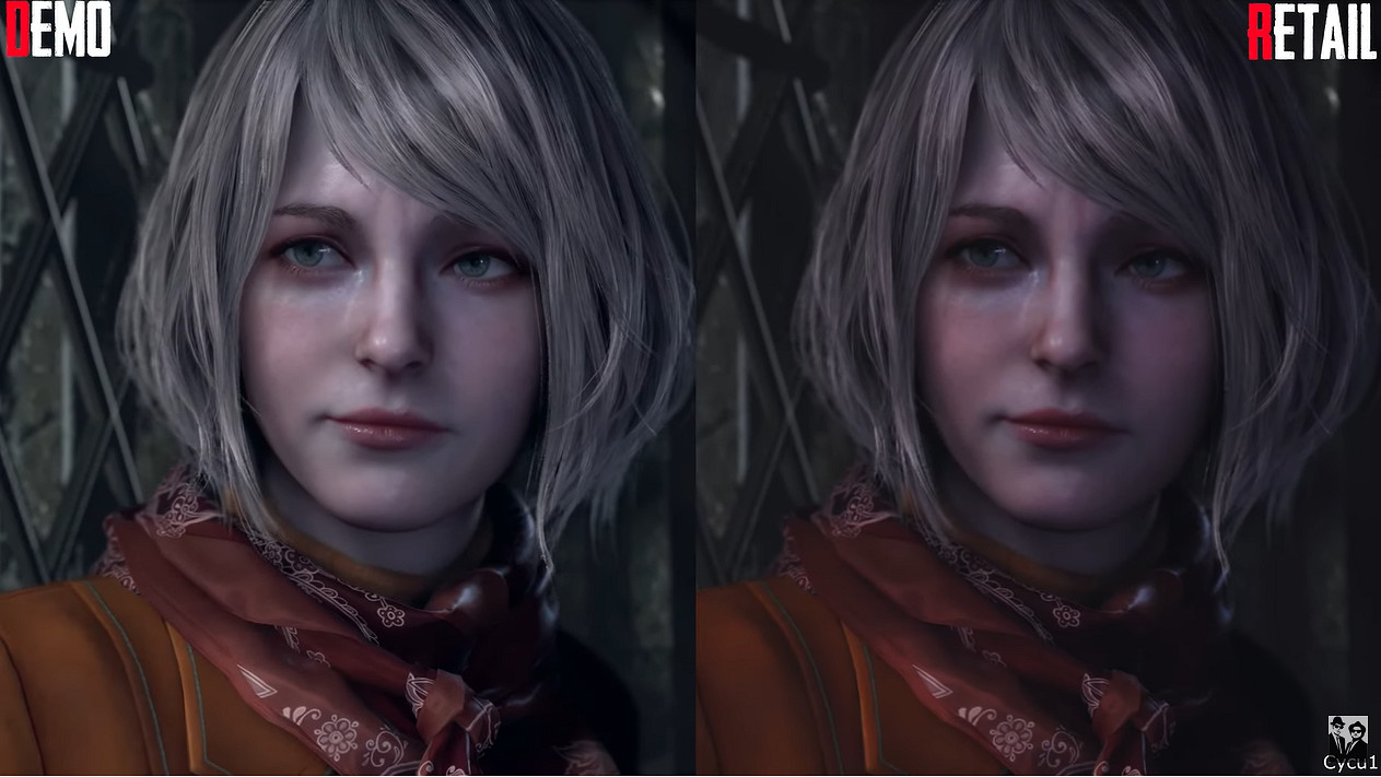 《惡靈古堡4:重製版》“牛奶雨”修復前後對比 《惡靈古堡4:重製版》“牛奶雨”修復前後對比