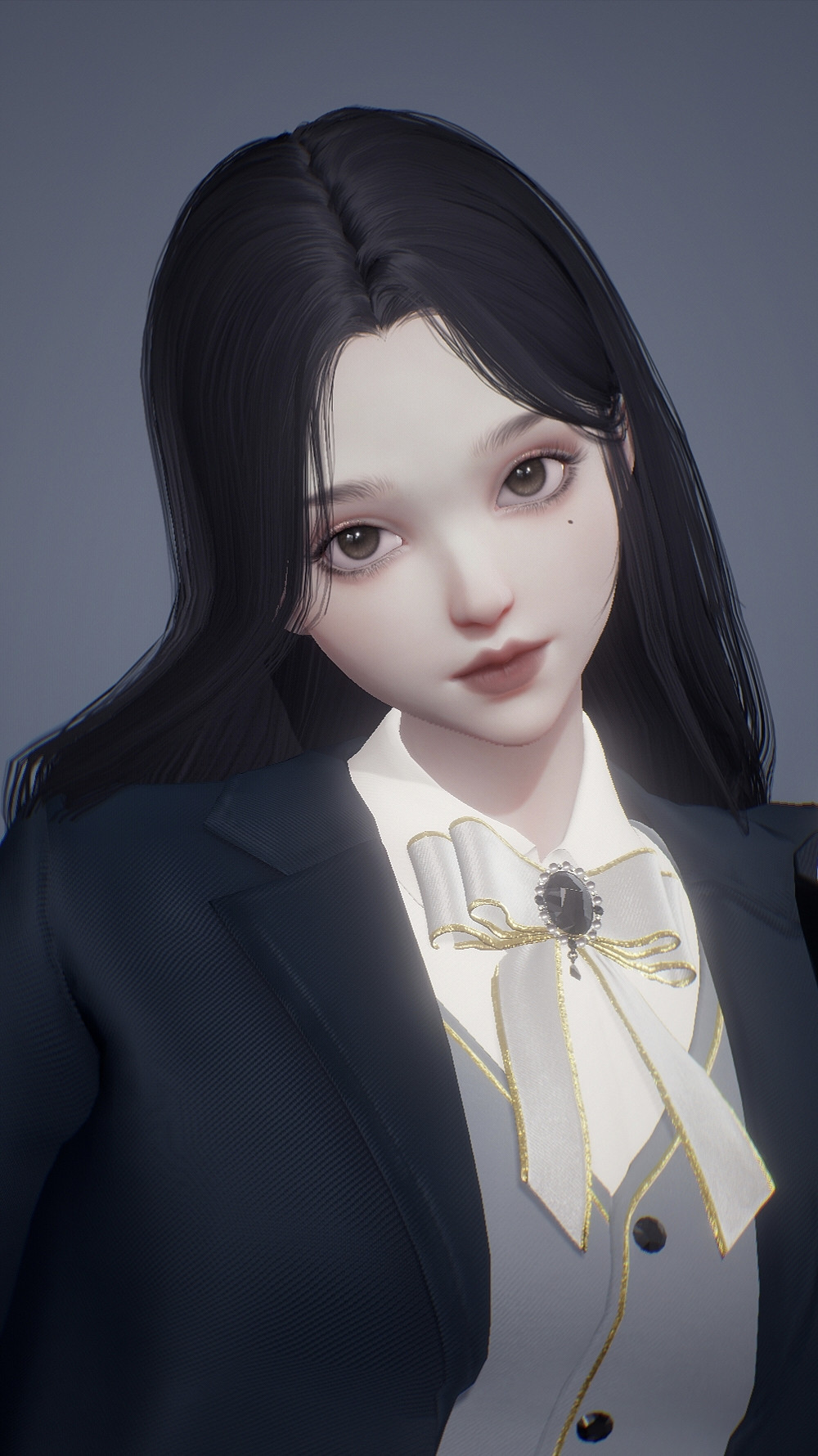 《以閃亮之名》黑蛇成女捏臉資料 中國伺服器學姐風捏臉資料id