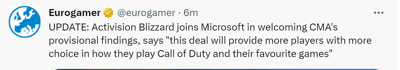 CMA：微軟收購動視暴雪不會威脅主機市場競爭