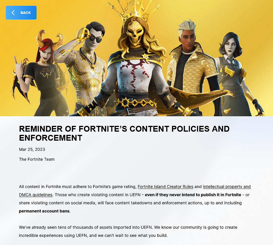 《堡壘之夜》公告:虛幻編輯器侵犯版權將永封帳號! 《堡壘之夜》公告:虛幻編輯器侵犯版權將永封帳號!