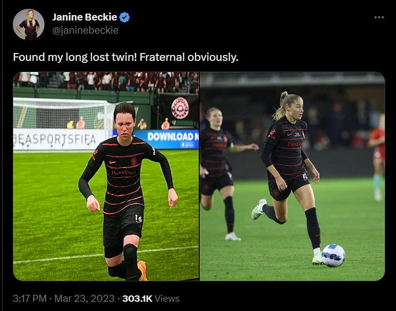 《FIFA23》女足建模太醜 球員：我孩子玩得嚇哭了！