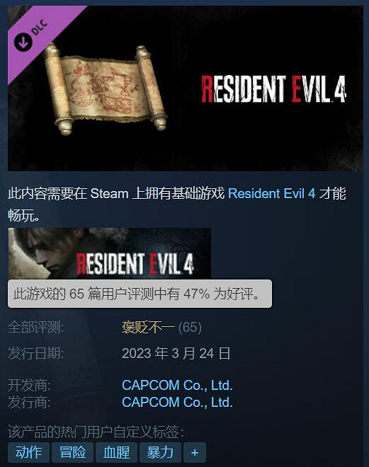 《生化4 RE》藏寶圖DLC評價翻車！玩家：真心在騙錢