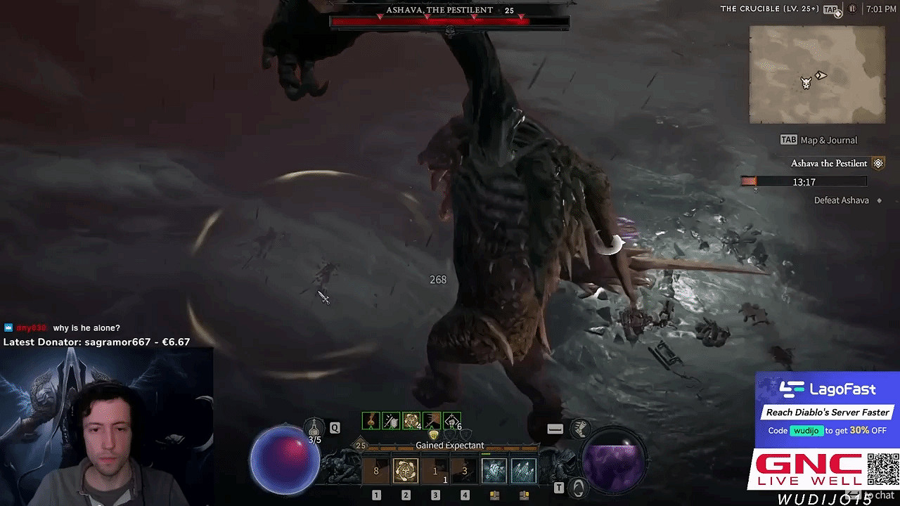 主播solo擊敗了《暗黑4》世界Boss：專家模式算你狠！