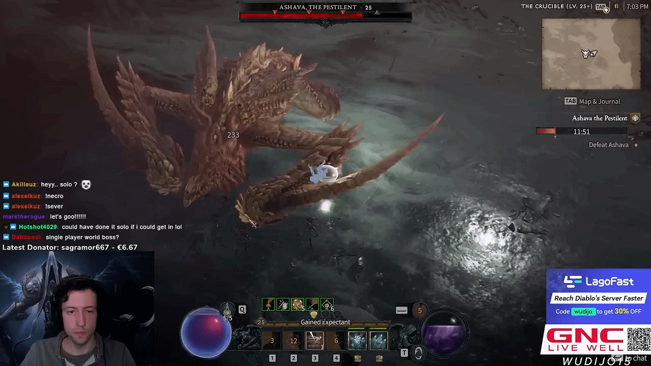 主播solo擊敗了《暗黑4》世界Boss：專家模式算你狠！