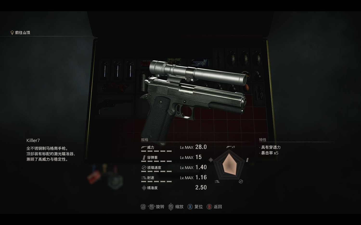 《惡靈古堡4重製版》常規武器滿改資料圖鑒 武器滿改效果如何？