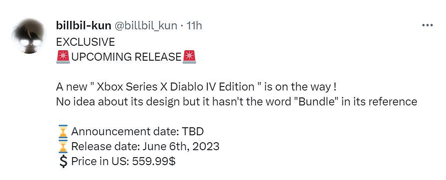 《暗黑破壞神4》版XSX主機曝光！限定機 or 捆綁包？