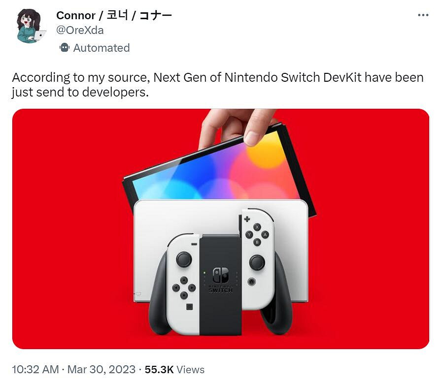 消息稱:次世代Switch開發套件已經送到開發者手中! 消息稱:次世代Switch開發套件已經送到開發者手中!