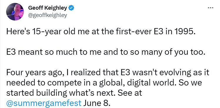 TGA&夏日遊戲節創始人:E3已經逐漸喪失了競爭力 TGA&夏日遊戲節創始人:E3已經逐漸喪失了競爭力