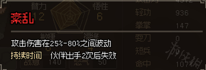 《大俠立誌傳》武功觸發的屬性一覽  有哪些屬性？