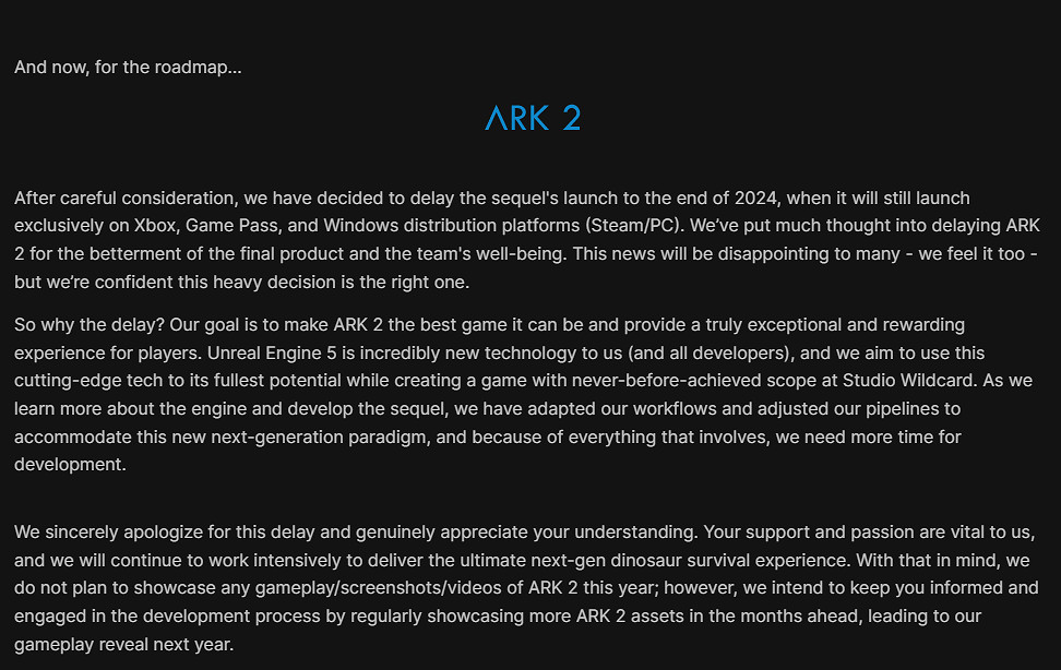 早報:《方舟2》跳票至2024年 主辦方談E3為何取消