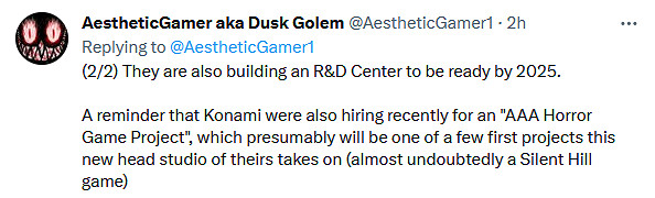 科拿米開設新工作室 提高薪資並為新3A恐怖遊戲做準備