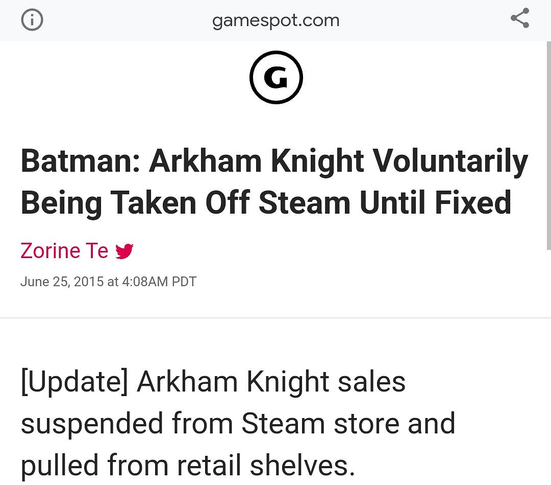 《最後的生還者》PC版公司曾移植過《蝙蝠俠:阿卡漢騎士》的PC版 《最後的生還者》PC版公司曾移植過《蝙蝠俠:阿卡漢騎士》的PC版