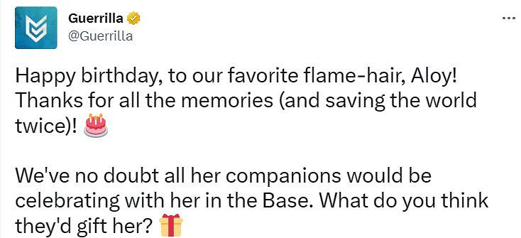 《地平線：西域禁地》埃洛伊過生日 官方發布比心賀圖