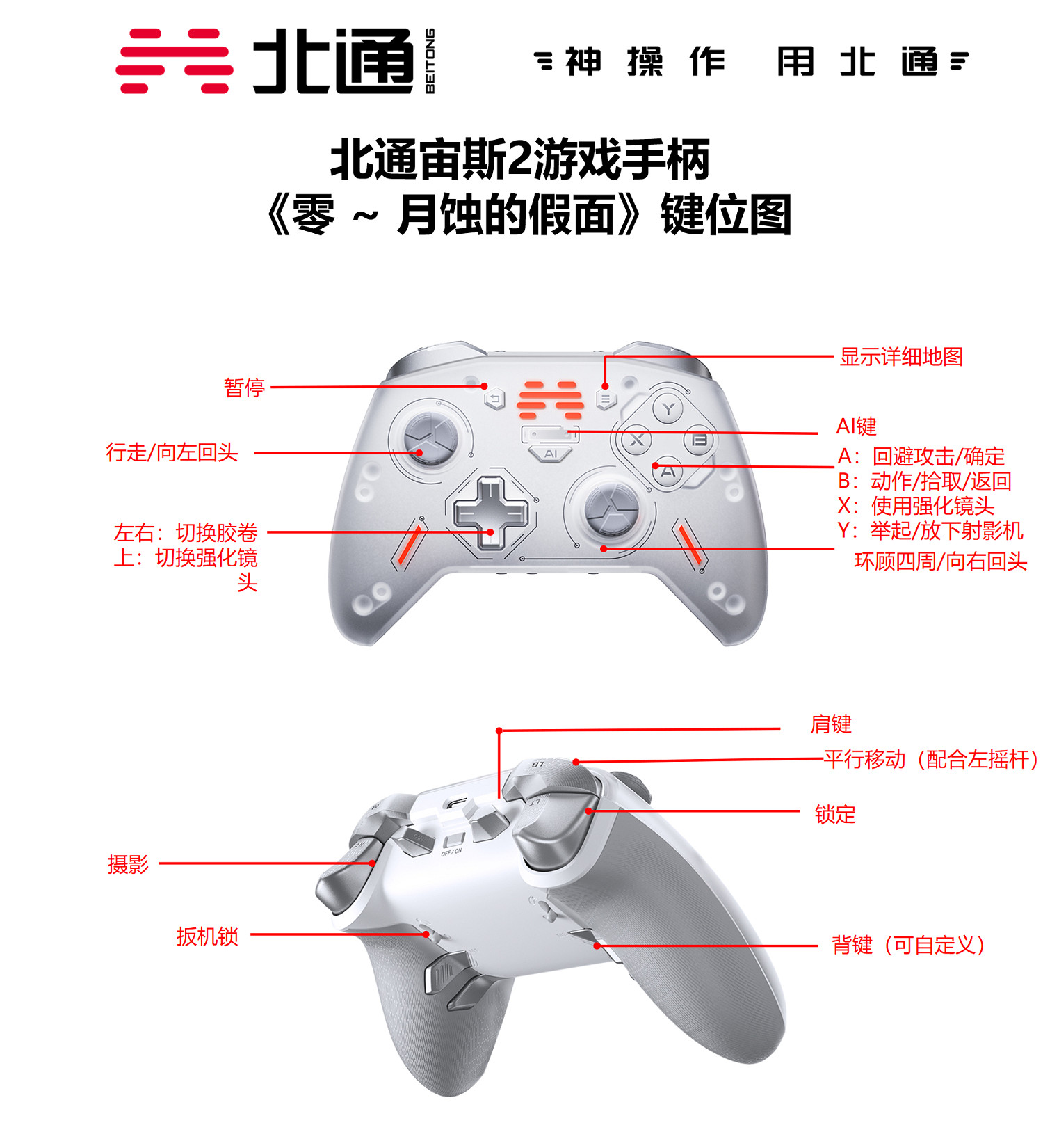 《零月蝕的假面》手把設定鍵位圖一覽 北通宙斯2手把怎麽用? 《零月蝕的假面》手把設定鍵位圖一覽 北通宙斯2手把怎麽用?